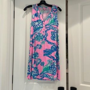 Lilly Pulitzer pink and blue dress. Size small